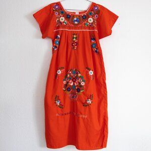 Traditional Molina Embroidered Mexican Dress